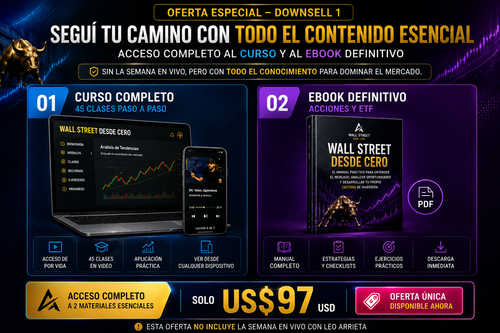 Wall Street Desde Cero | Curso Completo + Ebook de Acciones y ETFs
